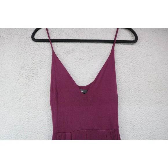 LuLus Purple Jumpsuit-High Slit Both Legs-Belted-Size Medium - Picture 2 of 8